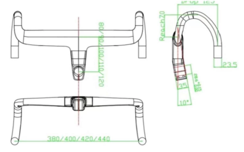 Full Carbon Handle Bar integrated